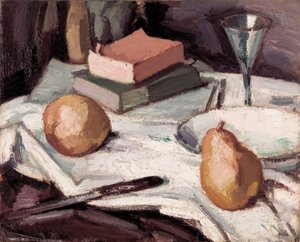 Still Life with Pears and Wineglass